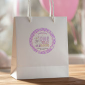 Purple One Silly Goose - Girl's first birthday ラウンドシール