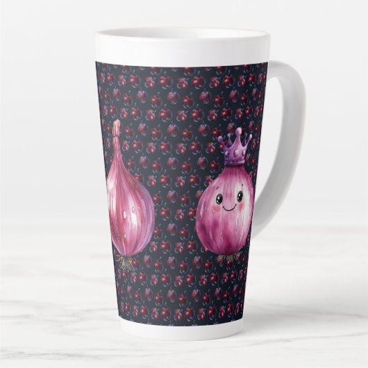 Purple Onion Queen Ceramic Large Latte Mug カフェラテマグ (右アングル)