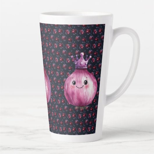 Purple Onion Queen Ceramic Large Latte Mug カフェラテマグ (右)