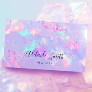 purple opal mineral stone photo business card 名刺