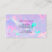 purple opal mineral stone photo business card 名刺 (裏面)