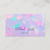 purple opal mineral stone photo business card 名刺 (正面)