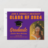 Purple Orange大学院写真2024卒業 ポストカード (正面/裏面)