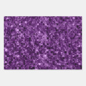 Purple Orange Glitter Skull Halloween Pattern ラッピングペーパーシート (正面3)