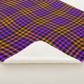 Purple Orange Plaid Checker Seamless Pattern シェルパブランケット (3/4)