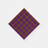 Purple Orange Plaid Checker Seamless Pattern スタンダードカクテルナプキン (角)