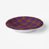 Purple Orange Plaid Checker Seamless Pattern ペーパーボウル (傾斜あり)