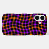 Purple Orange Plaid Checker Seamless Pattern Case-Mate iPhoneケース (裏面 (横))