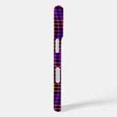 Purple Orange Plaid Checker Seamless Pattern Case-Mate iPhoneケース (裏面 / 右)
