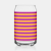 Purple Orange Stripes Seamless Pattern ガラス缶 (正面)