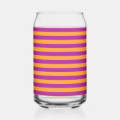 Purple Orange Stripes Seamless Pattern ガラス缶 (右)