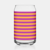 Purple Orange Stripes Seamless Pattern ガラス缶 (左)
