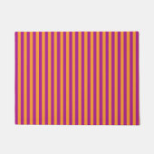 Purple Orange Stripes Seamless Pattern ドアマット (正面)