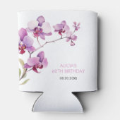 Purple Orchid Flower Blossom Birthday 缶クーラー (裏面)