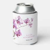 Purple Orchid Flower Blossom Birthday 缶クーラー (缶裏面)