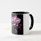 "Purple Orchid Mug - Floral Elegance Cup" マグカップ (正面右)