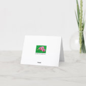 Purple Orchid on Green Greeting card カード (裏面)