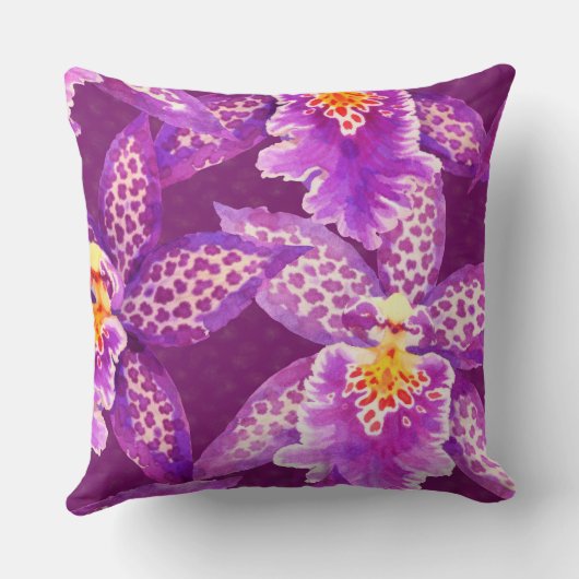 Purple orchid pattern クッション (裏面)