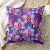 Purple orchid pattern クッション (ブランケット)