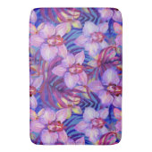 Purple orchid pattern バスマット (正面縦)