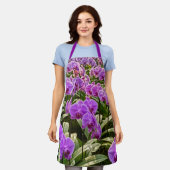 Purple Orchids Apron エプロン (着用した状態)
