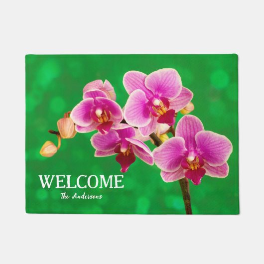 Purple Orchids Door Mat ドアマット (正面)