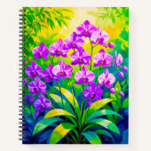Purple Orchids Notebook ノートブック (正面)