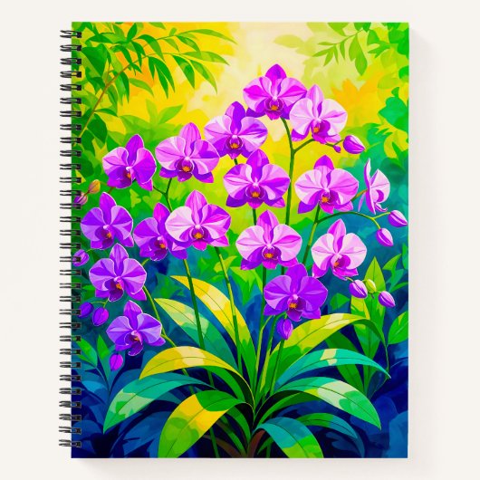 Purple Orchids Notebook ノートブック (正面)