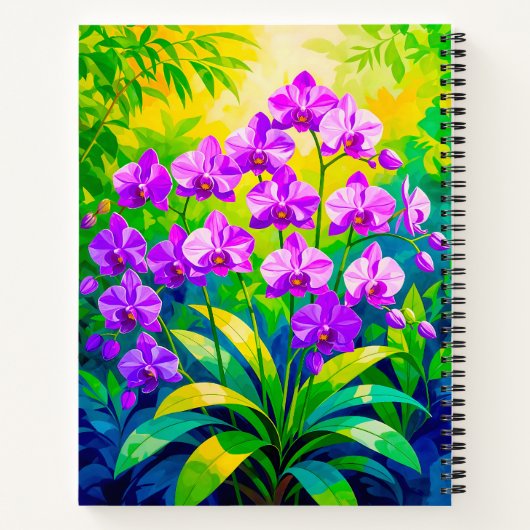 Purple Orchids Notebook ノートブック (裏面)