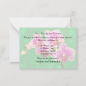 Purple Orchids on Green New Address Announcement ノートカード (裏面)