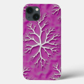 Purple Organic iPhone Case with Artistic Texture Case-Mate iPhoneケース (裏面)