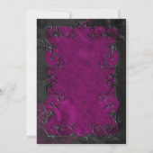 Purple Ornate Frame  Gothic Sweet 16 招待状 (裏面)