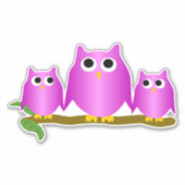 Purple Owls Design シール (正面)