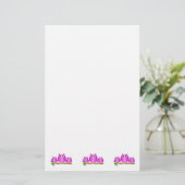 Purple Owls Design 便箋 (スタンド正面)