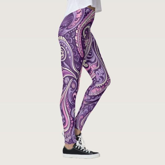 Purple Paisley  レギンス (右)