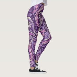 Purple paisley legging レギンス