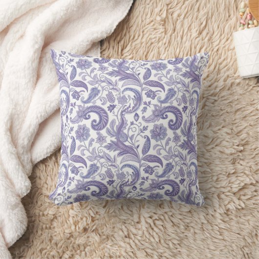 Purple Paisley Pattern クッション (ブランケット)