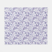 Purple Paisley Pattern フリースブランケット (正面(横))