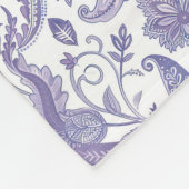 Purple Paisley Pattern フリースブランケット (角)