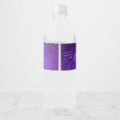 Purple Palm Leaf Water Bottle Label ペットボトルラベル (裏面)