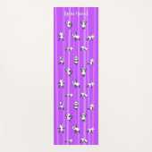 Purple Panda Yoga Mat Custom Name Same Both Sides ヨガマット (正面)