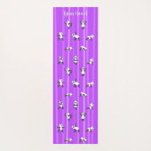 Purple Panda Yoga Mat Custom Name Same Both Sides ヨガマット (裏面)