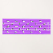 Purple Panda Yoga Mat Custom Name Same Both Sides ヨガマット (正面(横))