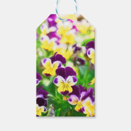 Purple Pansies ギフトタグ
