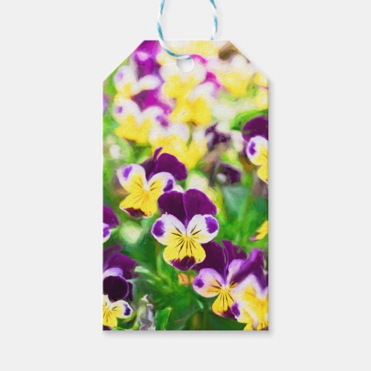 Purple Pansies ギフトタグ (正面)