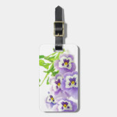 purple pansy ラゲッジタグ (正面縦)