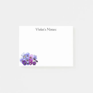 Purple Pansy Post-it®ノート4 x 3 ポストイット