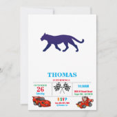 Purple panther silhouette - Choose background colo 招待状 (正面)