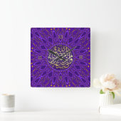 Purple Passion Mosaic Islam Arabic Calligraphy スクエア壁時計 (ホーム)