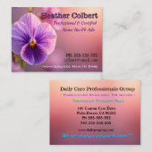 Purple Passion Trusting Friend Caregiver 名刺 (正面/裏面)